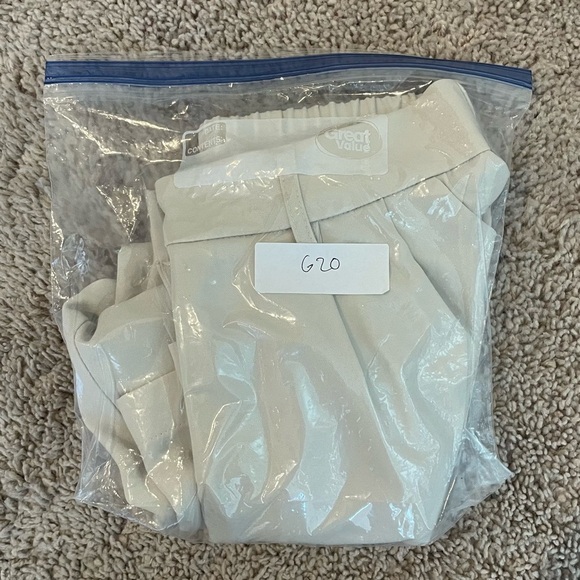 NWT Funyyzo Cream Neutral Wide Leg Dress Pants Trousers - Picture 15 of 15